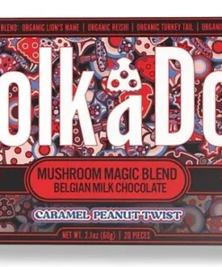 PolkaDot Caramel Peanut Twist Mushroom Chocolate Bar